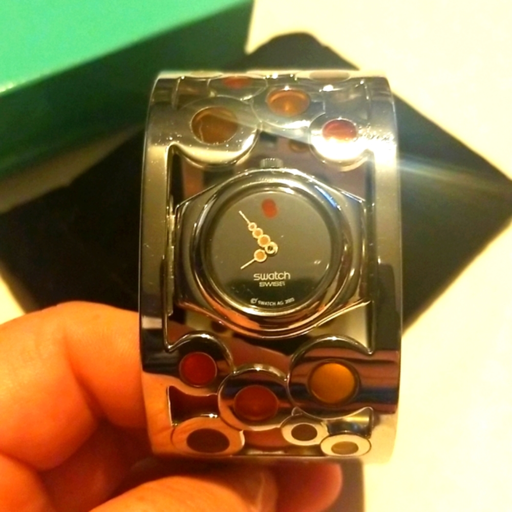 Womens Swatch bangle watch
